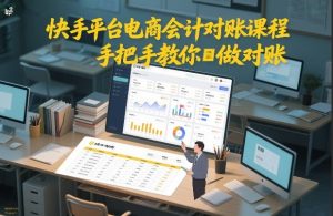 快手平台电商会计对账课程,手把手教你做对账-数智网创