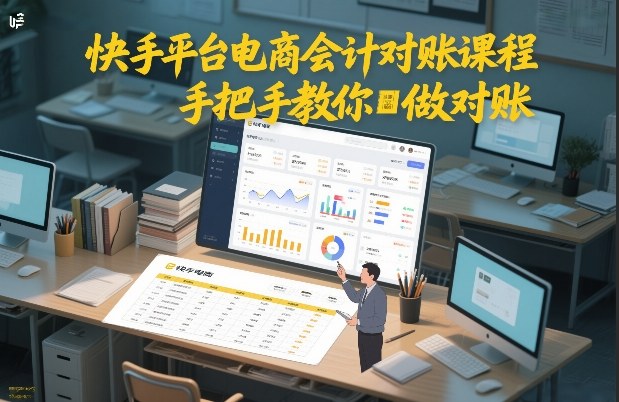 快手平台电商会计对账课程,手把手教你做对账-数智网创