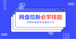 新手零门槛！网盘拉新实用教程攻略，新手也能快速上手，搭建可持续的赚钱渠道。-数智网创