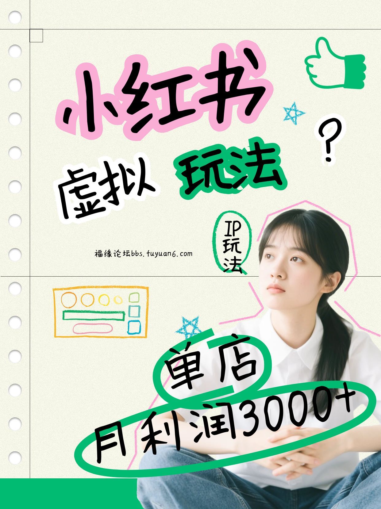 小红书虚拟玩法(铺货流和单品玩法),单店月利润3000+,IP打法+原创商品(0违规)-数智网创