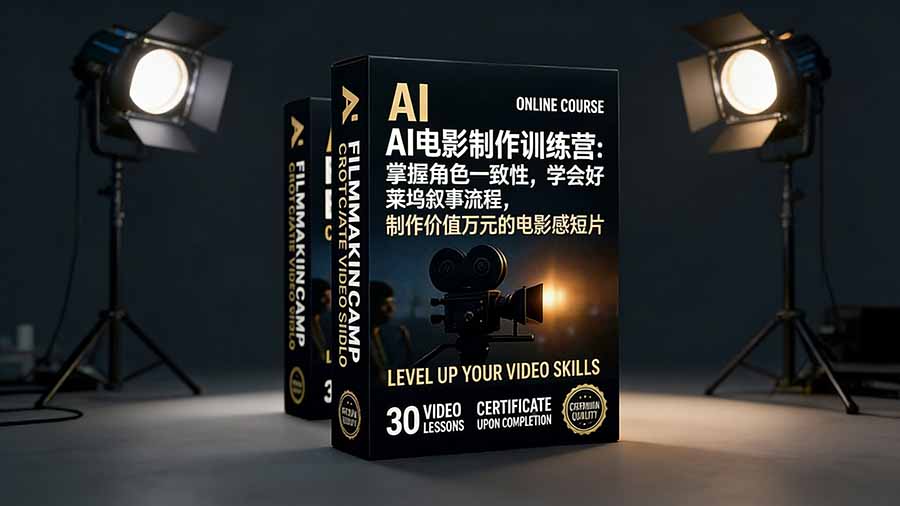AI电影制作训练营：掌握角色一致性，学会好莱坞叙事流程，制作价值万元的电影感短片-数智网创