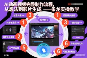 AI动画视频完整制作流程，从想法到影片生成一条龙实操教学-数智网创