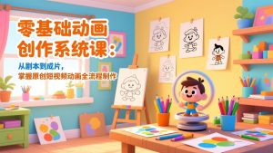 零基础动画创作系统课：从剧本到成片，掌握原创短视频动画全流程制作-数智网创