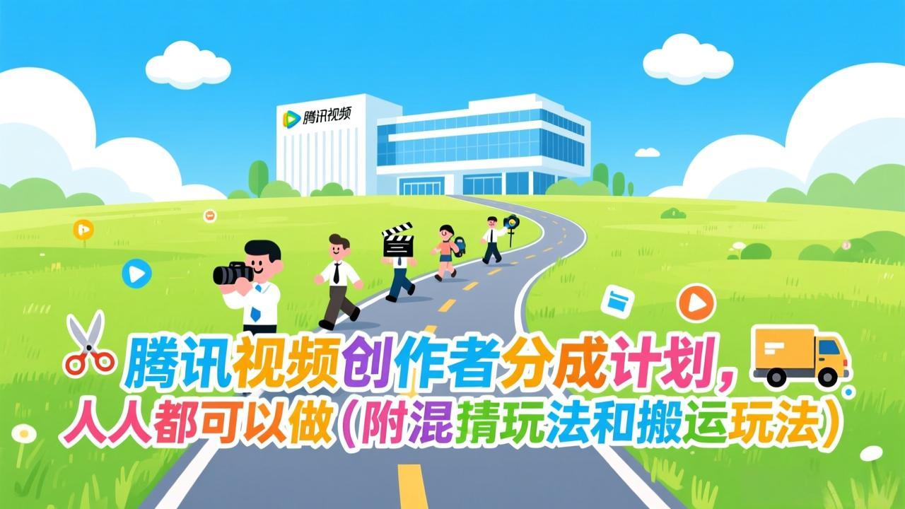 腾讯视频创作者分成计划，人人都可以做(附混剪玩法和搬运玩法-数智网创