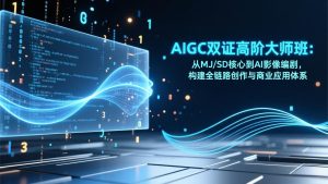 AIGC双证高阶大师班：从MJ/SD核心到AI影像编剧，构建全链路创作与商业应用体系-数智网创