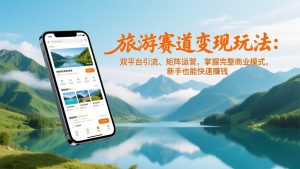 旅游赛道变现玩法：双平台引流、矩阵运营，掌握完整商业模式，新手也能快速赚钱-数智网创