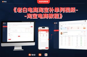 老白电商淘宝补单系列视频-淘宝电商教程-数智网创
