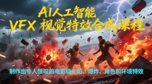 AI人工智能VFX视觉特效合成课程,制作出令人惊叹的电影级火焰、爆炸、角色和环境特效-数智网创