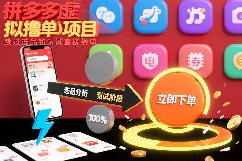 拼多多虚拟撸单项目，跳过选品和测试直接撸单-数智网创