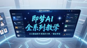 即梦AI全系列教学,从0基础新手到高阶大神,一套全学会-数智网创