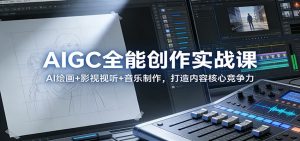 AIGC全能创作实战课：AI绘画+影视视听+音乐制作，打造内容核心竞争力-数智网创