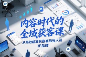 内容时代的全域获客课，从高效精准获客到强人设IP品牌-数智网创