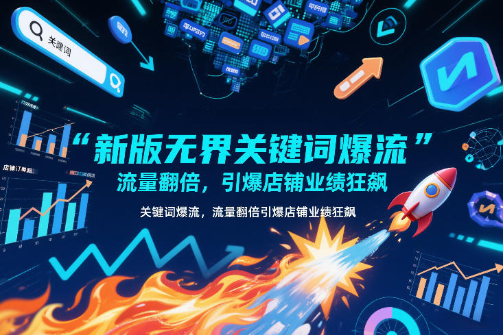 新版无界关键词爆流，流量翻倍，引爆店铺业绩狂飙-数智网创