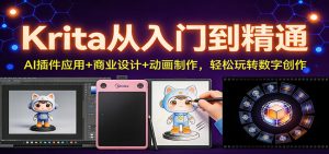 Krita从入门到精通:AI插件应用+商业设计+动画制作,轻松玩转数字创作-数智网创
