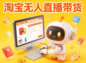 淘宝无人直播带货，24小时自动卖货，月佣金1W+，不违规不封号，不用露脸-数智网创