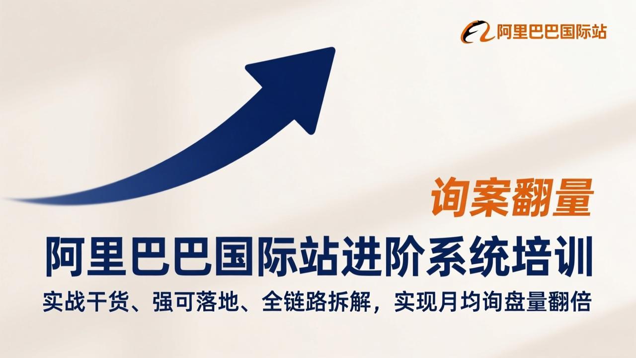 阿里巴巴国际站进阶系统培训，实战干货、强可落地、全链路拆解，实现月均询盘量翻倍-数智网创