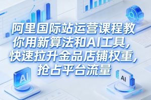 阿里国际站运营课程，教你用新算法和AI工具，快速拉升金品店铺权重，抢占平台流量(更新2026)-数智网创