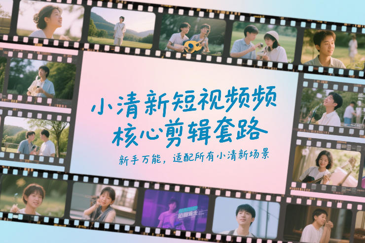 小清新短视频核心剪辑套路，新手万能，适配所有小清新场景-数智网创