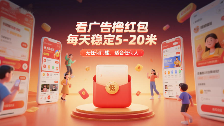 看广告撸红包，每天稳定5-20米，无任何门槛，适合任何人-数智网创