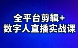 视频号、快手、抖音全平台剪辑+数字人直播实战课(更新2026)​-数智网创
