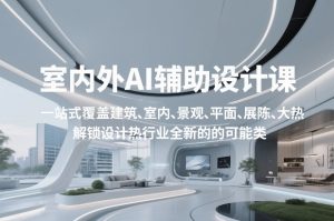 室内外AI设计课,一站式覆盖建筑、室内、景观、平面、展陈五大热门品类,解锁设计行业的全新可能-数智网创