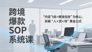 跨境爆款SOP系统课，“内容飞轮+精准投放”为核心，拆解“人×货×场”黄金公式-数智网创