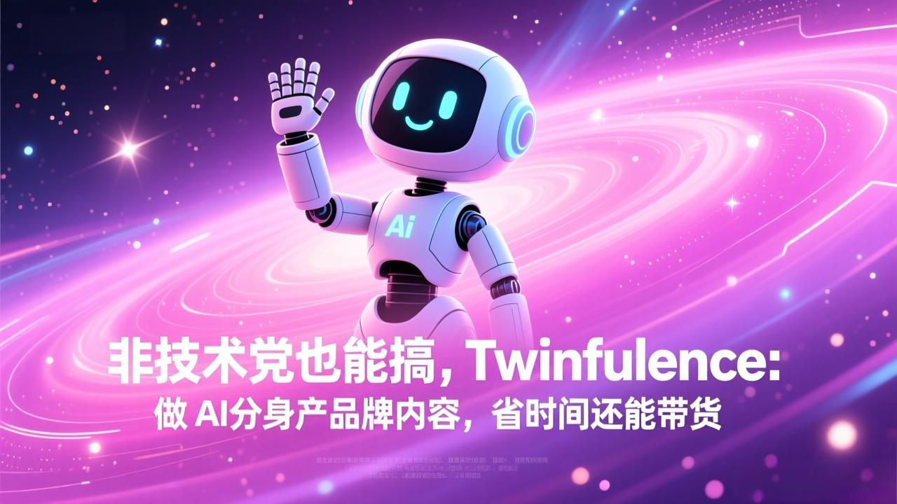 非技术党也能搞!Twinfluence:做 AI 分身产品牌内容,省时间还能带货-数智网创