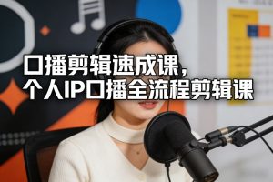 口播剪辑速成课，个人IP口播全流程剪辑课-数智网创