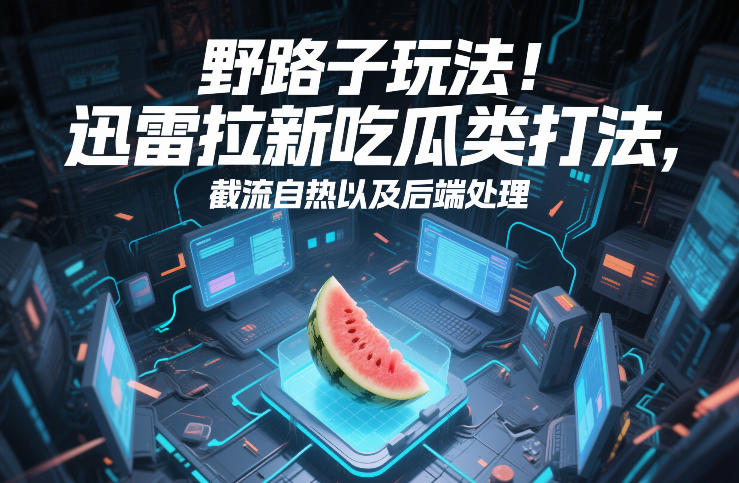 野路子玩法！迅雷拉新吃瓜类打法，截流自热以及后端处理-数智网创