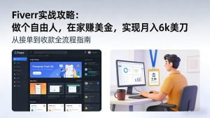 Fiverr实战攻略，做个自由人，在家賺美金，实现月入6k美刀-数智网创