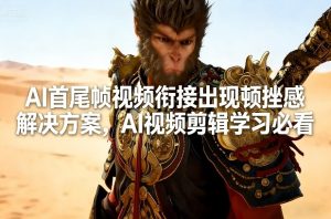 AI首尾帧视频衔接出现顿挫感解决方案，AI视频剪辑学习必看-数智网创