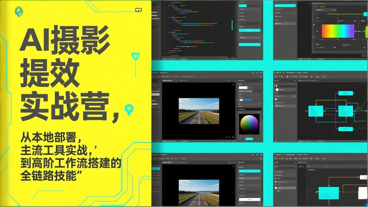 AI+摄影提效实战营，从本地部署，主流工具实战，到高阶工作流搭建的全链路技能-数智网创