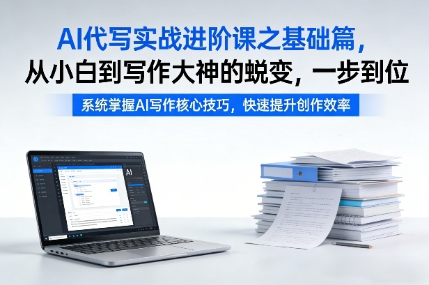 AI代写实战进阶课之基础篇，从小白到写作大神的蜕变，一步到位【揭秘】-数智网创