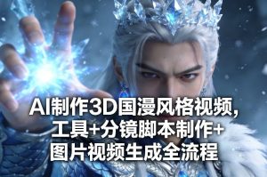 AI制作3D国漫风格视频，工具+分镜脚本制作+图片视频生成全流程-数智网创