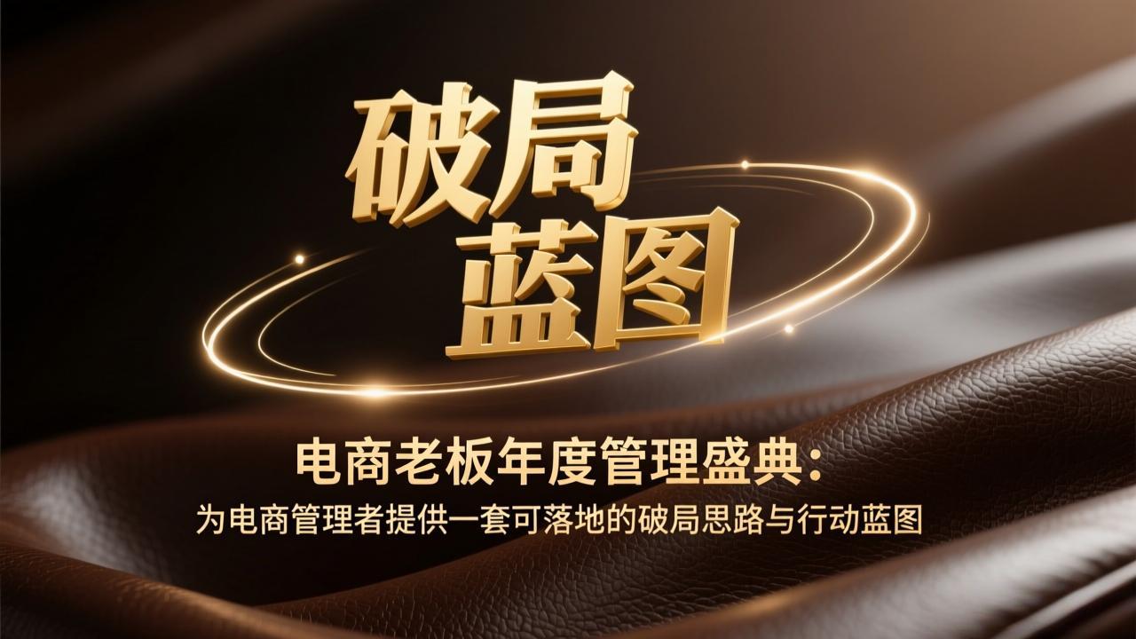 电商老板年度管理盛典：为电商管理者提供一套可落地的破局思路与行动蓝图-数智网创