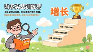 淘系实战训练营，制定清晰的增长战略，突破流量与利润瓶颈，实现企业的规模化盈利-数智网创