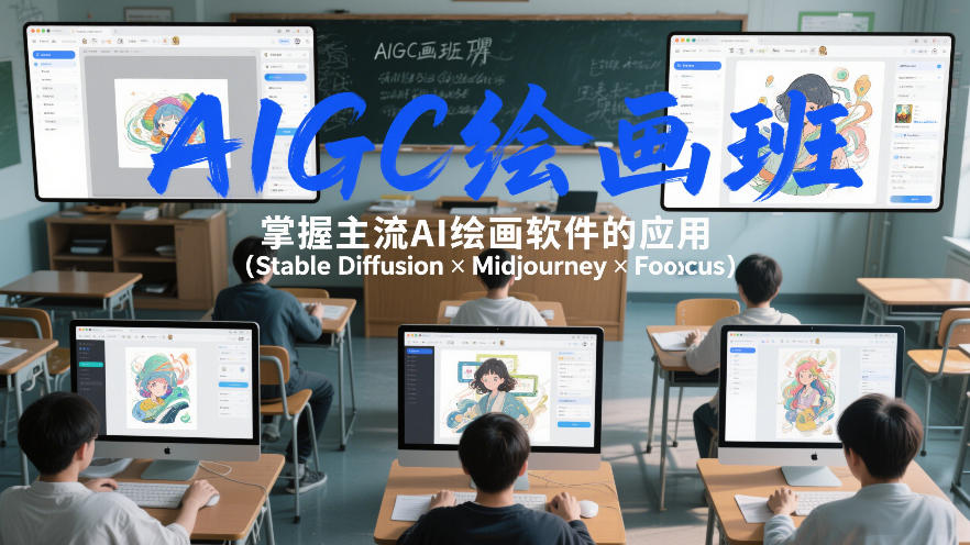AIGC绘画班,掌握主流Ai绘画软件的应用(Stable Diffusion x Midjourney x Fooocus)-数智网创