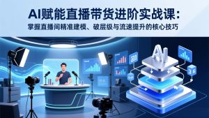AI赋能直播带货进阶实战课：掌握直播间精准建模、破层级与流速提升的核心技巧-数智网创