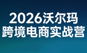 2026沃尔玛跨境电商实战营-数智网创