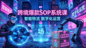 跨境爆款SOP系统课，“内容飞轮+精准投放+AI自动化”为核心，拆解“人×货×场”黄金公式-数智网创