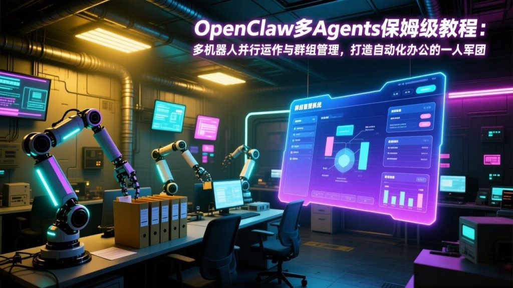 OpenClaw多Agents保姆级教程：多机器人并行运作与群组管理，打造自动化办公的一人军团-数智网创
