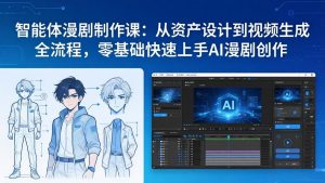 智能体漫剧制作课：从资产设计到视频生成全流程，零基础快速上手AI漫剧创作-数智网创