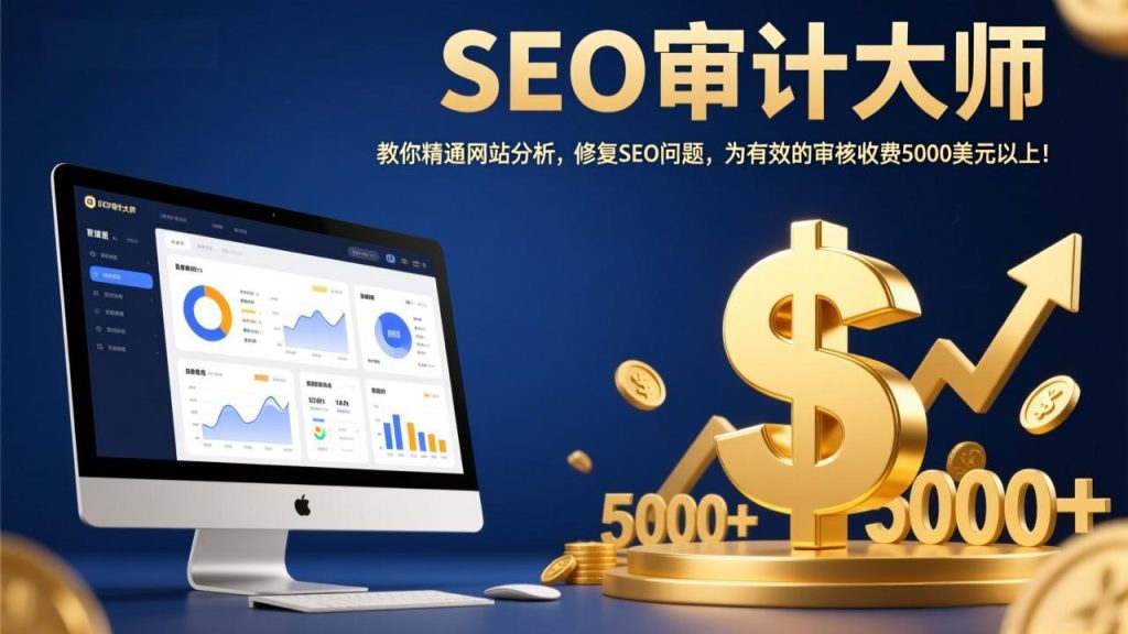 SEO审计大师：教你精通网站分析，修复SEO问题，为有效的审核收费5000美元以上！-数智网创