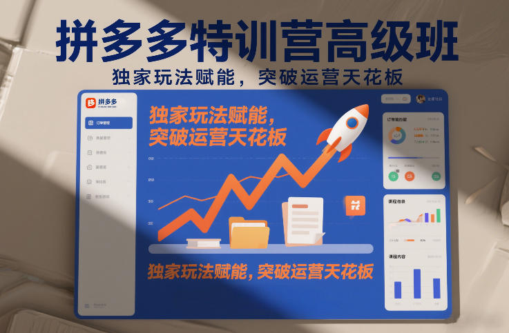 拼多多特训营高阶班，独家玩法赋能，突破运营天花板(更新26年3月)-数智网创