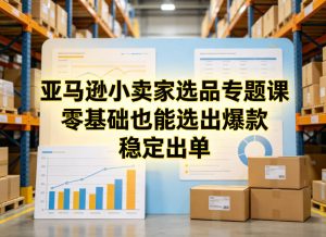 亚马逊小卖家选品专题课，零基础也能选出爆款，稳定出单-数智网创