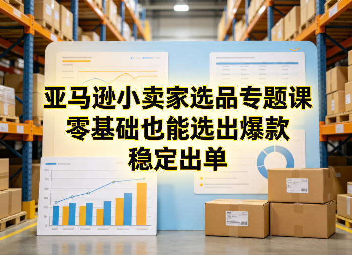 亚马逊小卖家选品专题课，零基础也能选出爆款，稳定出单-数智网创