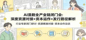 AI漫剧全产业链闭门会：深度资源对接+资本运作+发行路径解析-数智网创