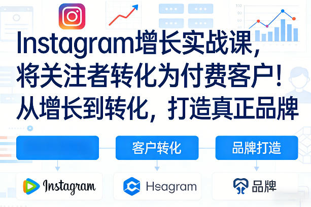 Instagram增长实战课,将关注者转化为付费客户!从增长到转化,打造真正品牌(双语字幕)-数智网创