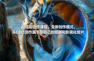 AI短剧创作课程，全新创作模式，从0到1创作属于你自己的短剧和影视化短片-数智网创