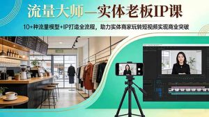 流量大师—实体老板IP课：10+种流量模型+IP打造全流程，助力实体商家玩转短视频实现商业突破-数智网创